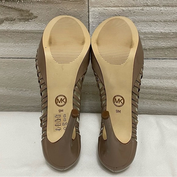 Michael Kors Molly Platform Stiletto Peep Open Toe High Heels 9 - Picture 9 of 10